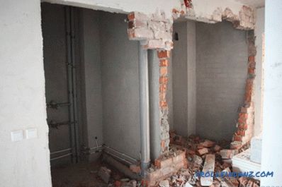 Cómo derribar la pared del apartamento.