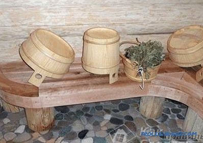 Mueble para baño con las manos de madera + foto esquema.