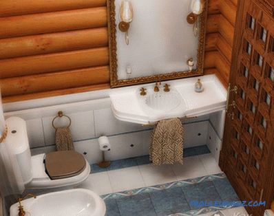 Impermeabilizando un baño en una casa de madera.