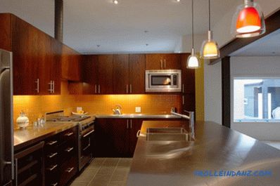 Candelabros para la cocina - fotos de lámparas en el interior de varios estilos