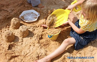 Caja de arena para niños con sus propias manos - fotos e instrucciones