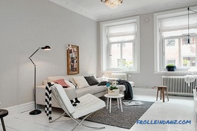 Sala de estar de estilo escandinavo.