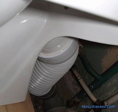 Cómo instalar la corrugación en el inodoro.