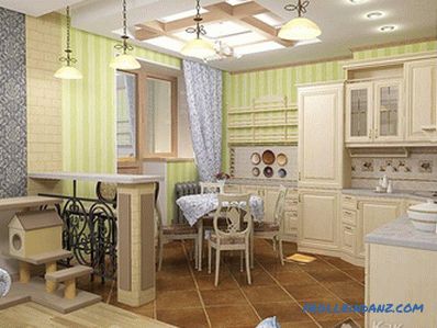 El diseño de las paredes en la cocina - en detalle sobre el diseño de la pared de la cocina + foto