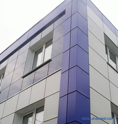 Revestimiento de fachadas con casetes de metal - tecnología de instalación de casetes de metal (+ foto)