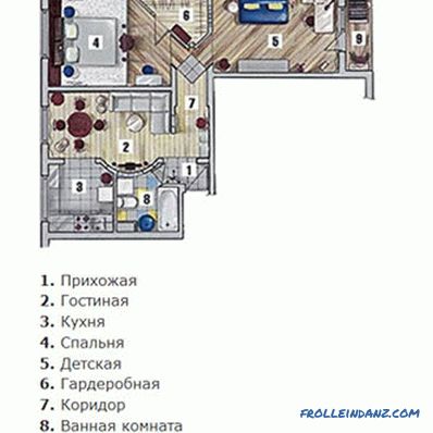 Diseño de fotos de Khrushchev 90 - reurbanización y opciones de diseño