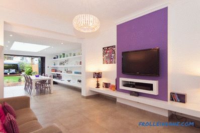 Color violeta en el interior y su combinación con otros colores + ejemplos de fotos.