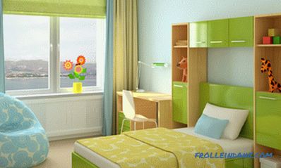 Color pistacho en el interior: cocina, sala de estar o dormitorio y combinación con otros colores.
