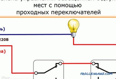 Cómo conectar el interruptor de paso - conexión + esquema