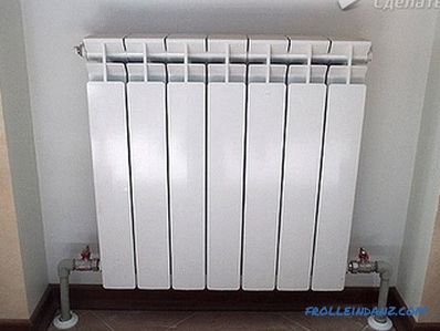 Conexión inferior de los radiadores de calefacción - el esquema de la conexión inferior de un radiador