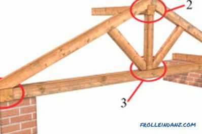 Los puntos de fijación del sistema de armadura del techo y los principales inconvenientes al ensamblar los nodos