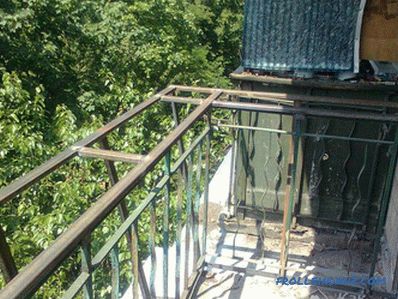 Preparación del balcón para acristalamiento - trabajos preliminares sobre el acristalamiento del balcón