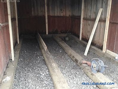 Cómo hacer un suelo de madera en el garaje con sus propias manos.