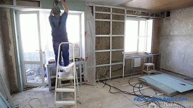Falsa pared de pladur - la construcción de la pared de pladur.