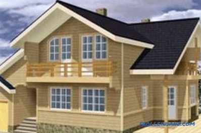 La decoración de la casa con paneles de madera exterior y casa de bloque